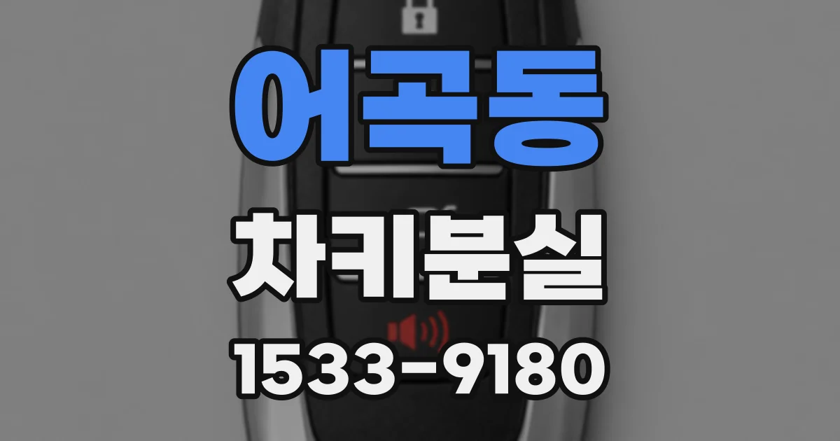 어곡동 차키분실