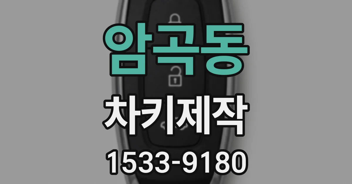 암곡동 차키제작