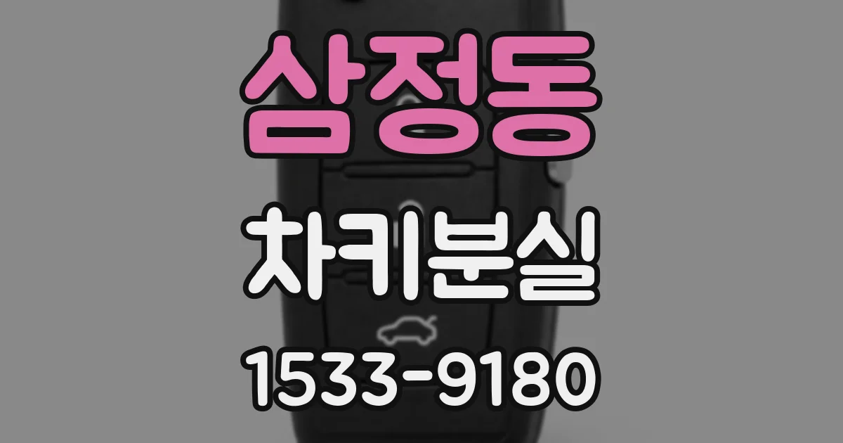 삼정동 차키분실