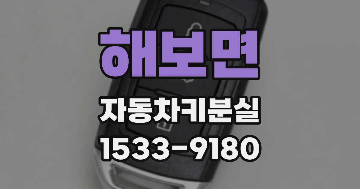 해보면 자동차키분실