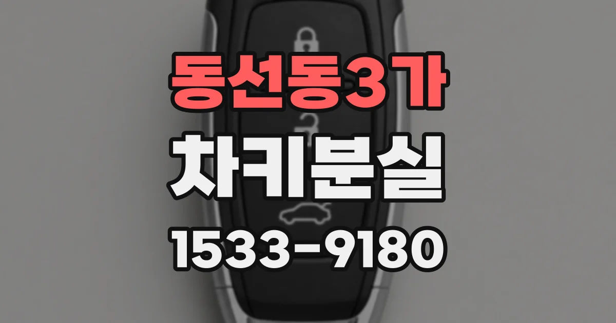 동선동3가 차키분실