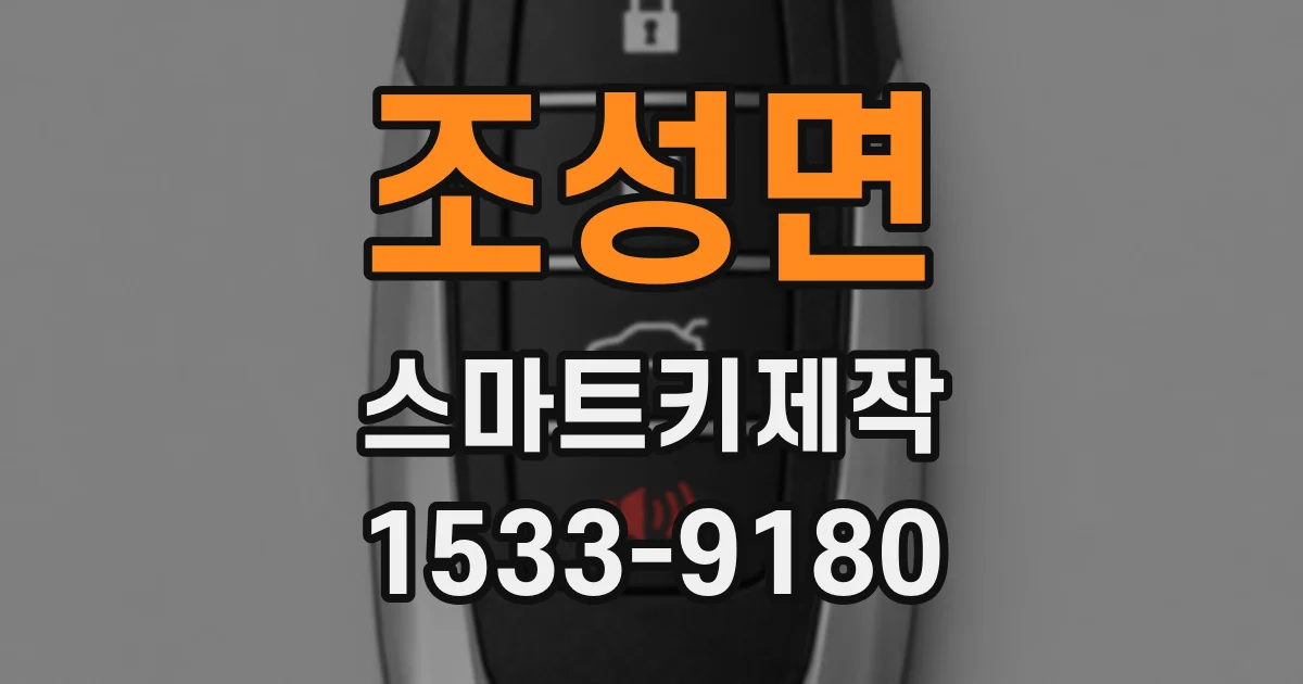 조성면 스마트키제작