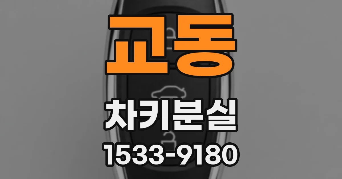 교동 차키분실