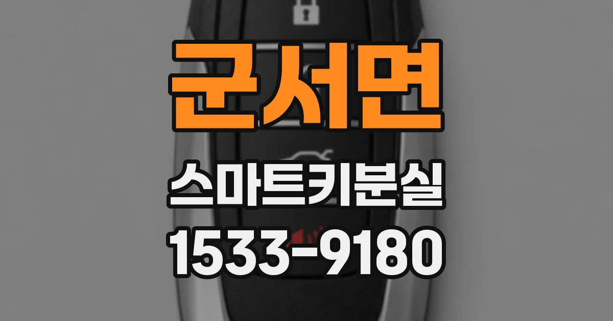 군서면 스마트키분실