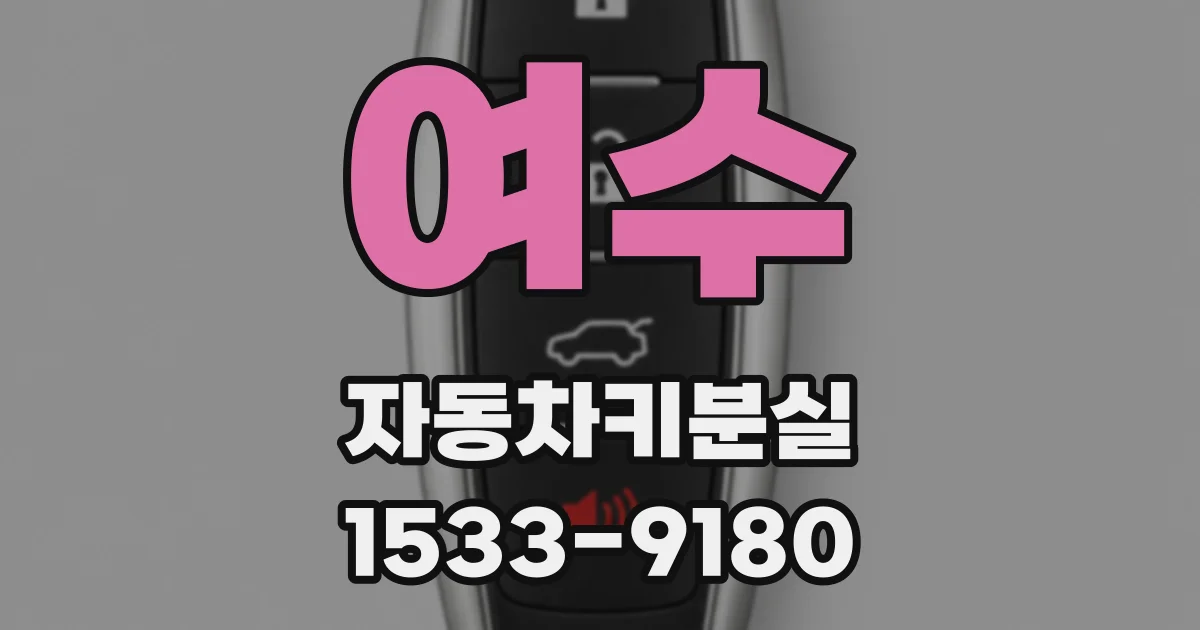 여수 자동차키분실