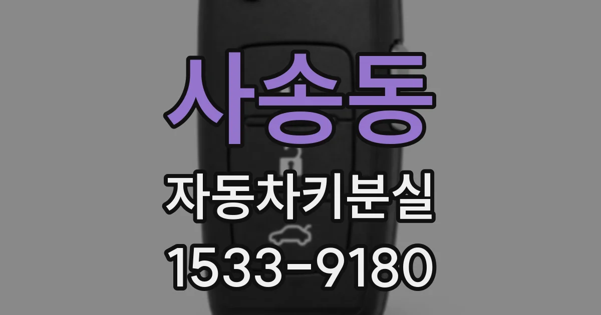 사송동 자동차키분실