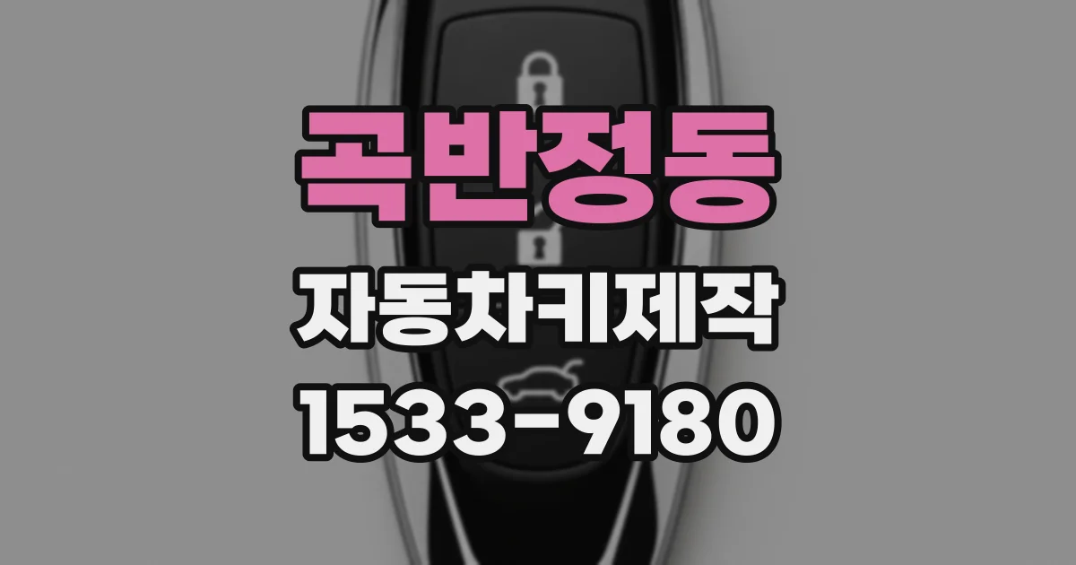 곡반정동 자동차키제작