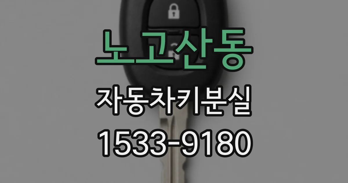 노고산동 자동차키분실