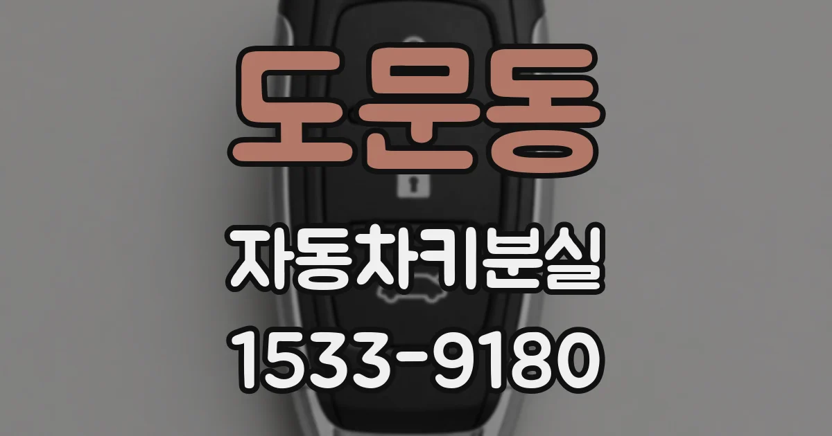 도문동 자동차키분실