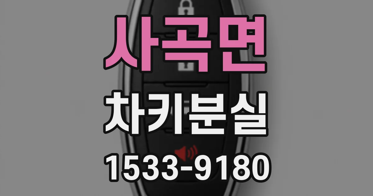 사곡면 차키분실