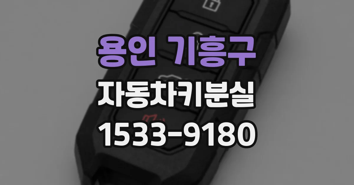 용인 기흥구 자동차키분실