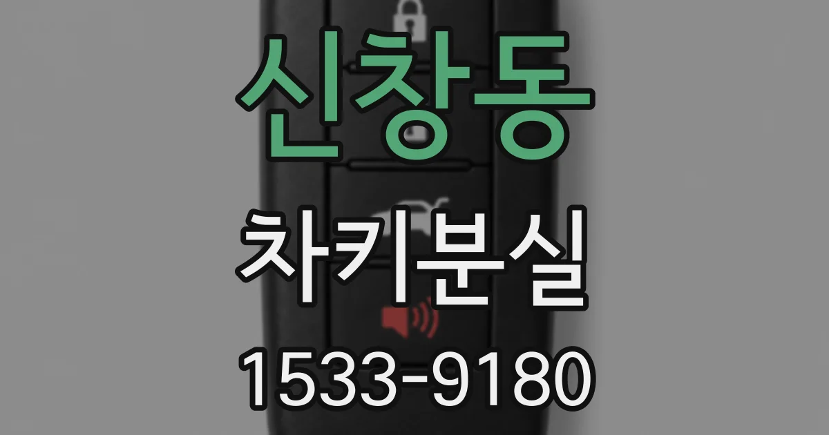 신창동 차키분실