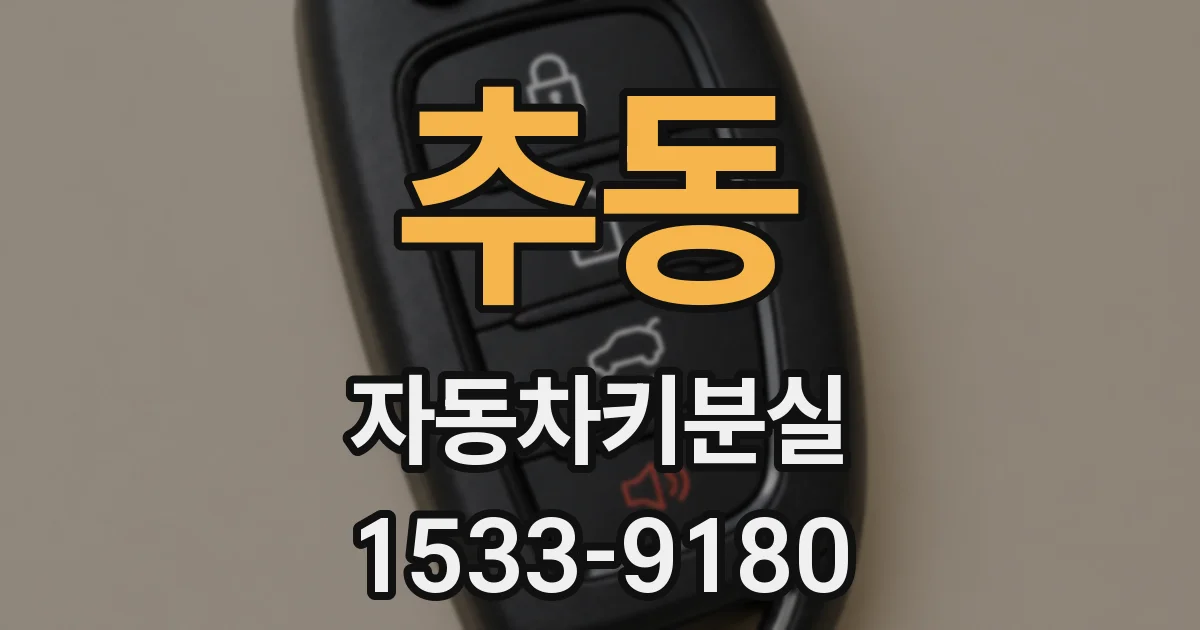 추동 자동차키분실