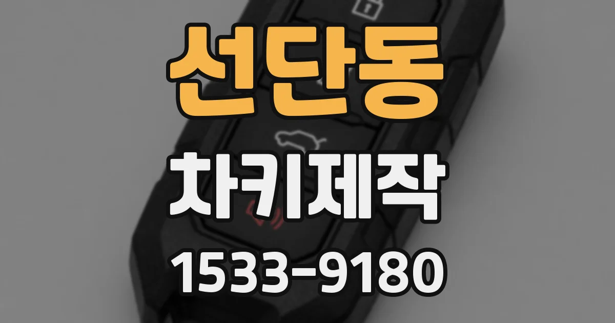 선단동 차키제작