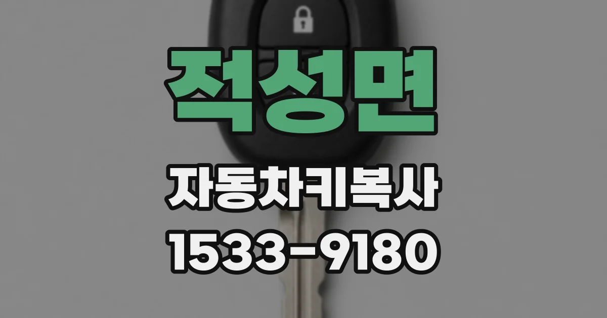 적성면 자동차키복사