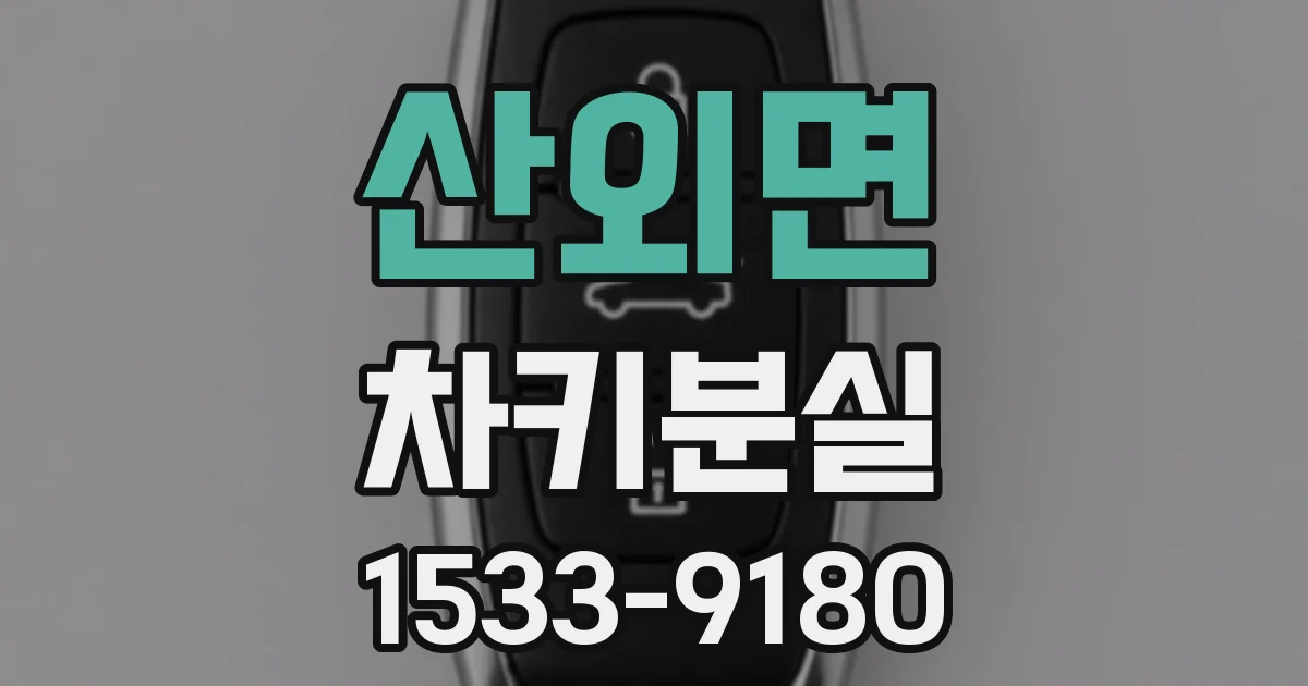 산외면 차키분실