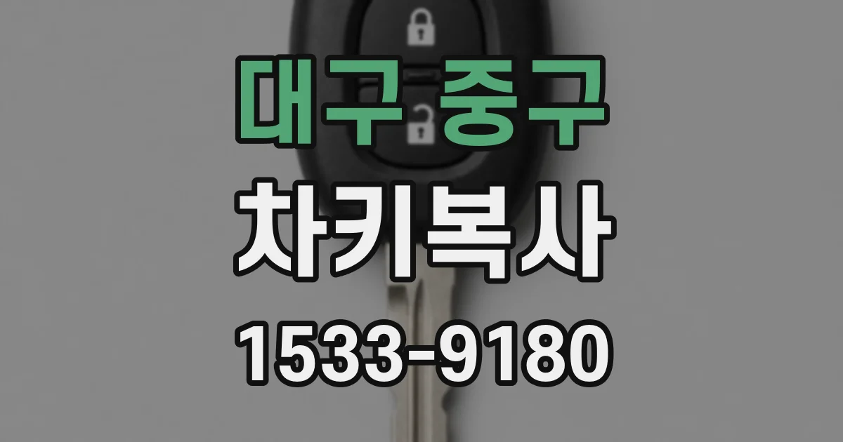 대구 중구 차키복사