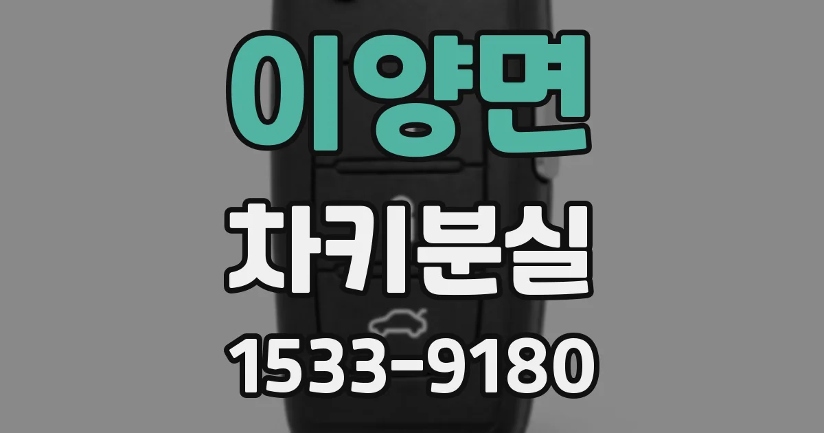 이양면 차키분실