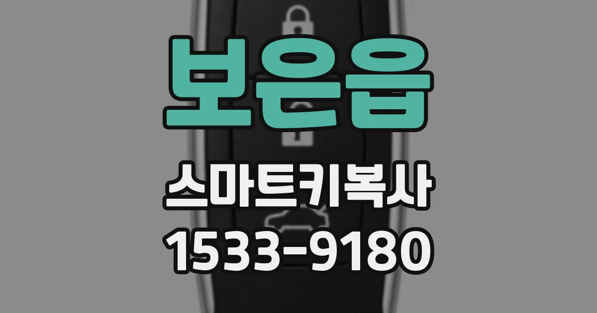 보은읍 스마트키복사