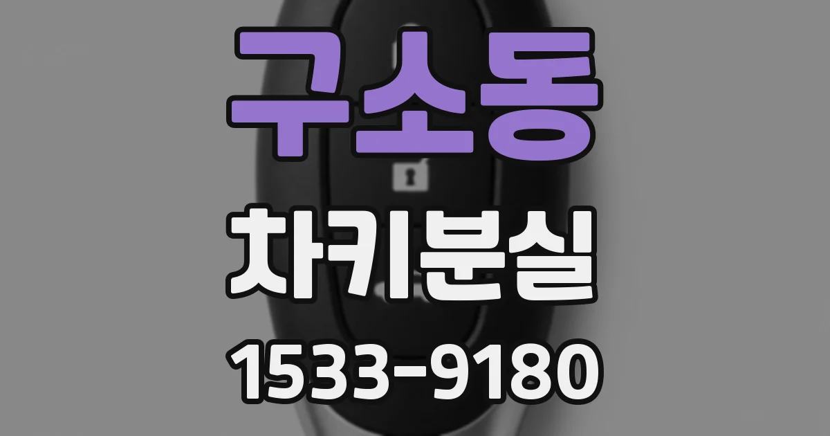 구소동 차키분실