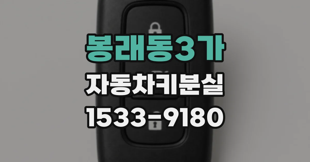 봉래동3가 자동차키분실