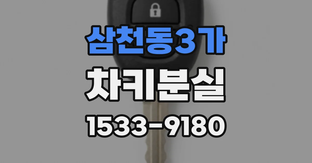 삼천동3가 차키분실