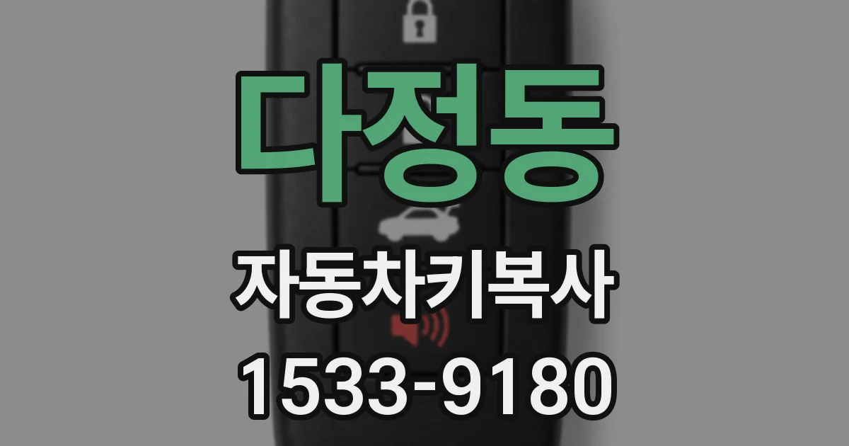 다정동 자동차키복사