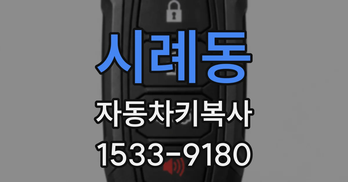 시례동 자동차키복사