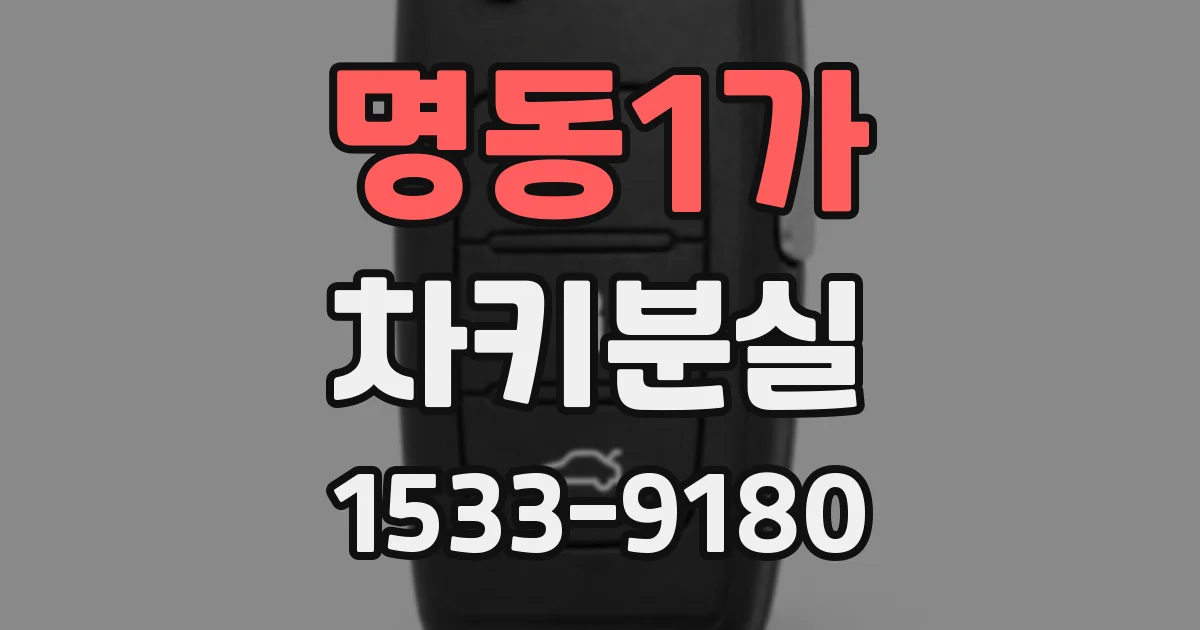 명동1가 차키분실
