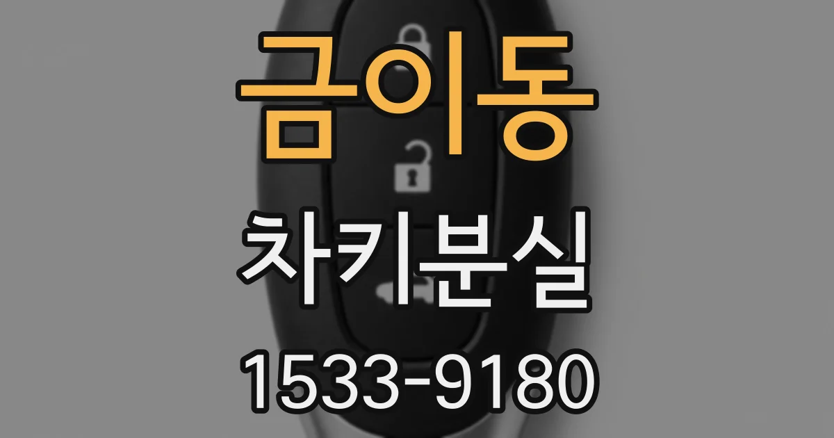 금이동 차키분실