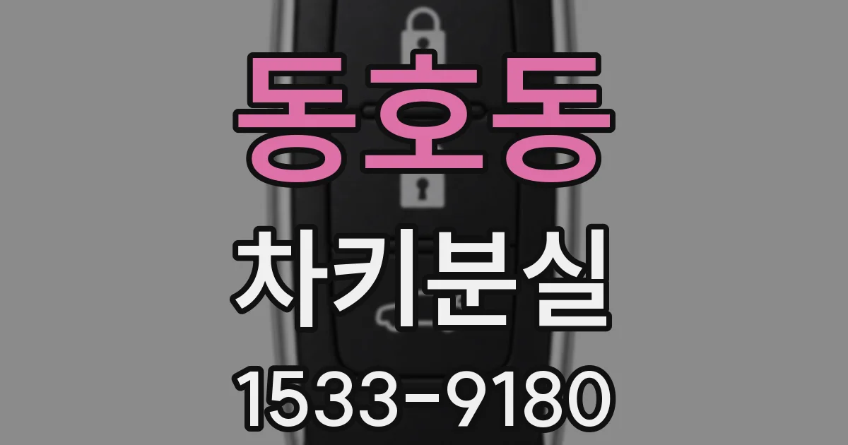 동호동 차키분실