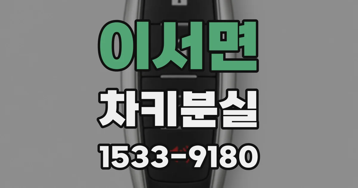 이서면 차키분실