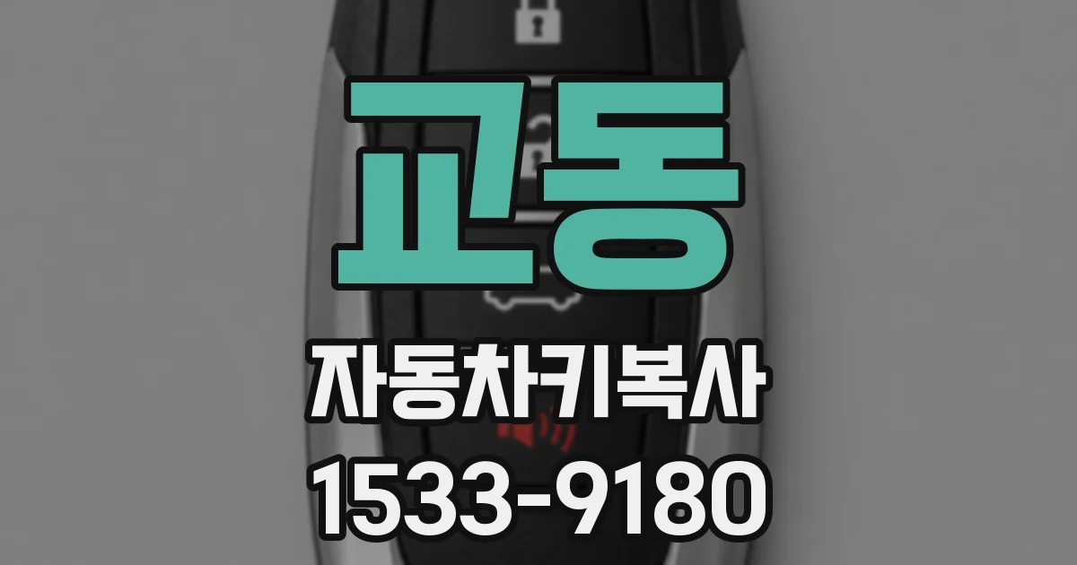 교동 자동차키복사