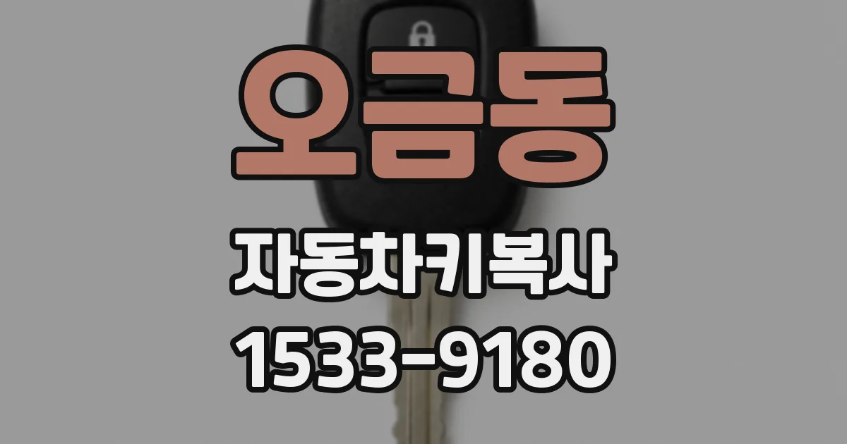 오금동 자동차키복사