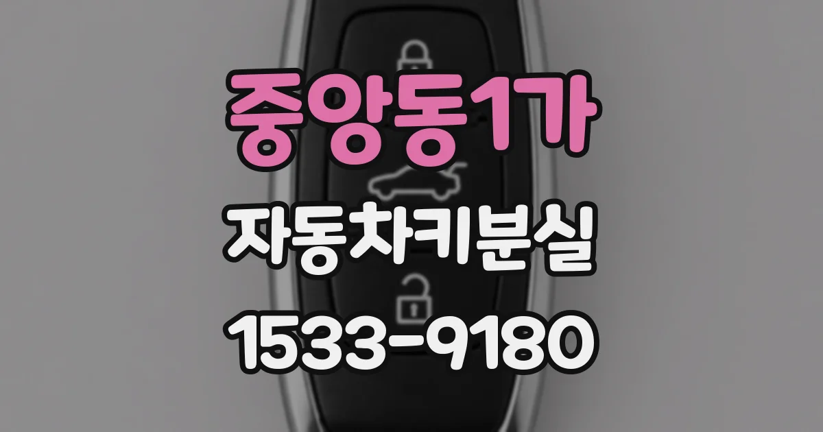 중앙동1가 자동차키분실
