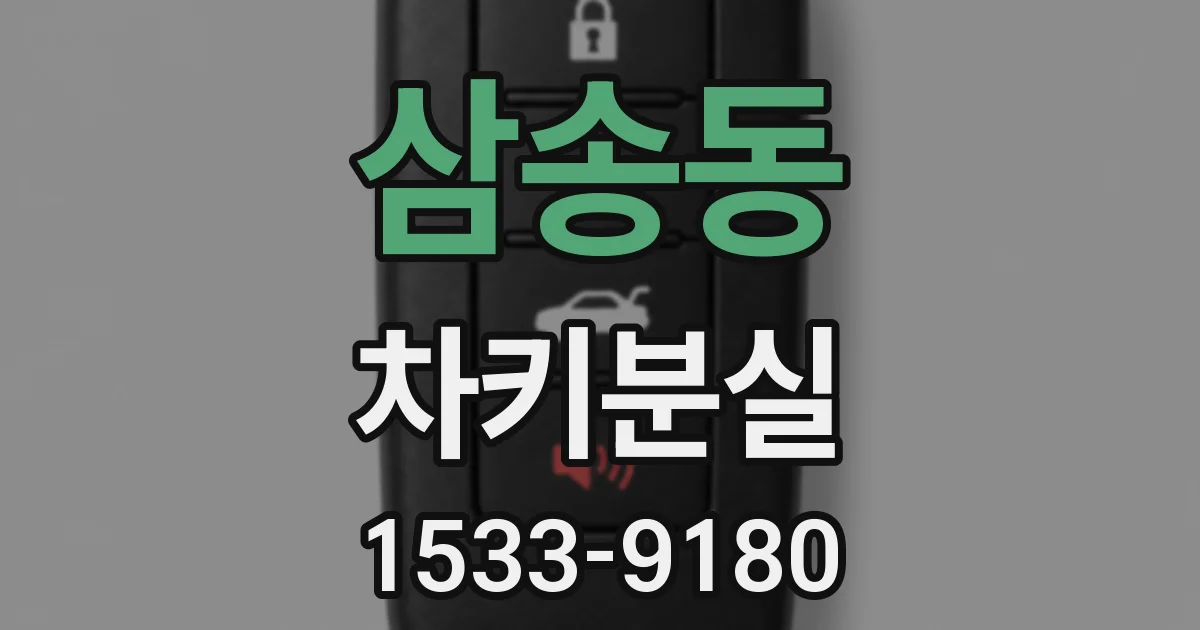 삼송동 차키분실