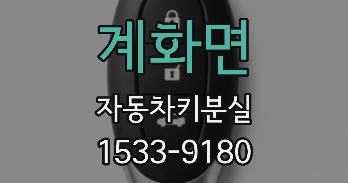 계화면 자동차키분실