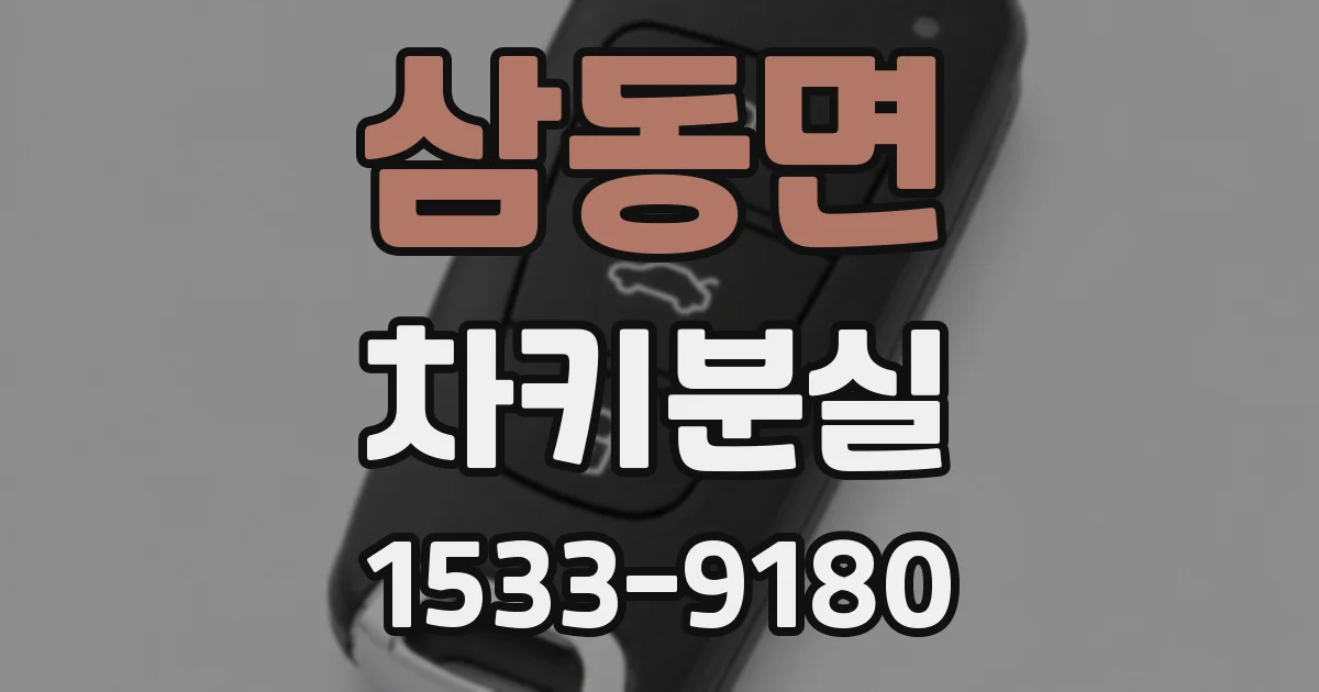 삼동면 차키분실