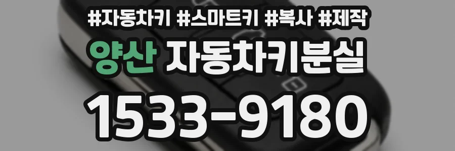 양산 자동차키분실