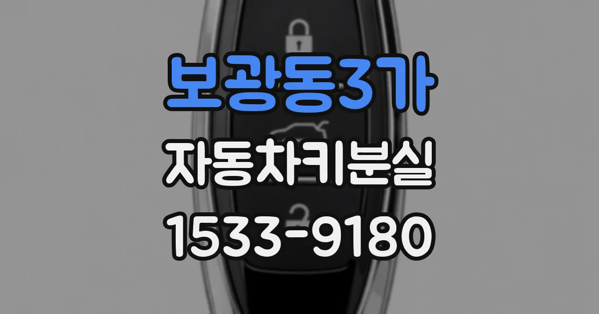 보광동3가 자동차키분실