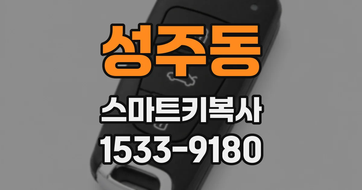 성주동 스마트키복사