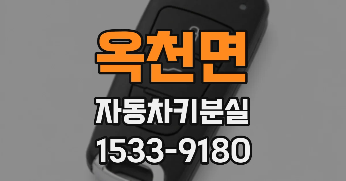 옥천면 자동차키분실