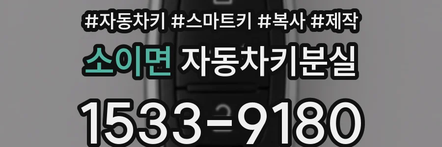 소이면 자동차키분실