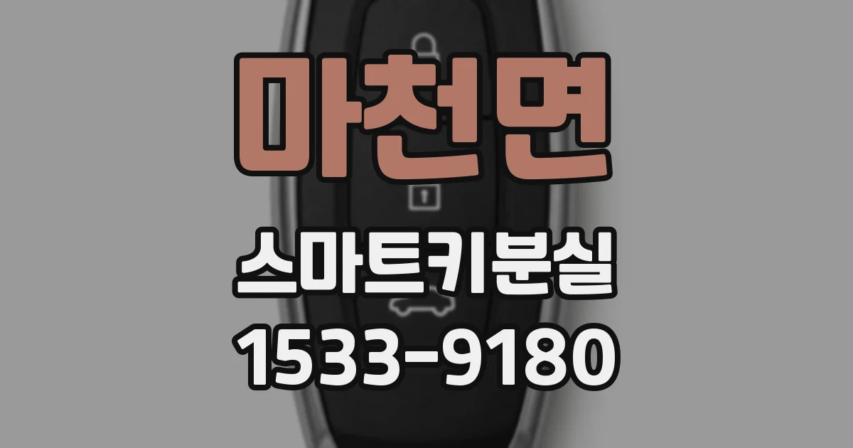 마천면 스마트키분실