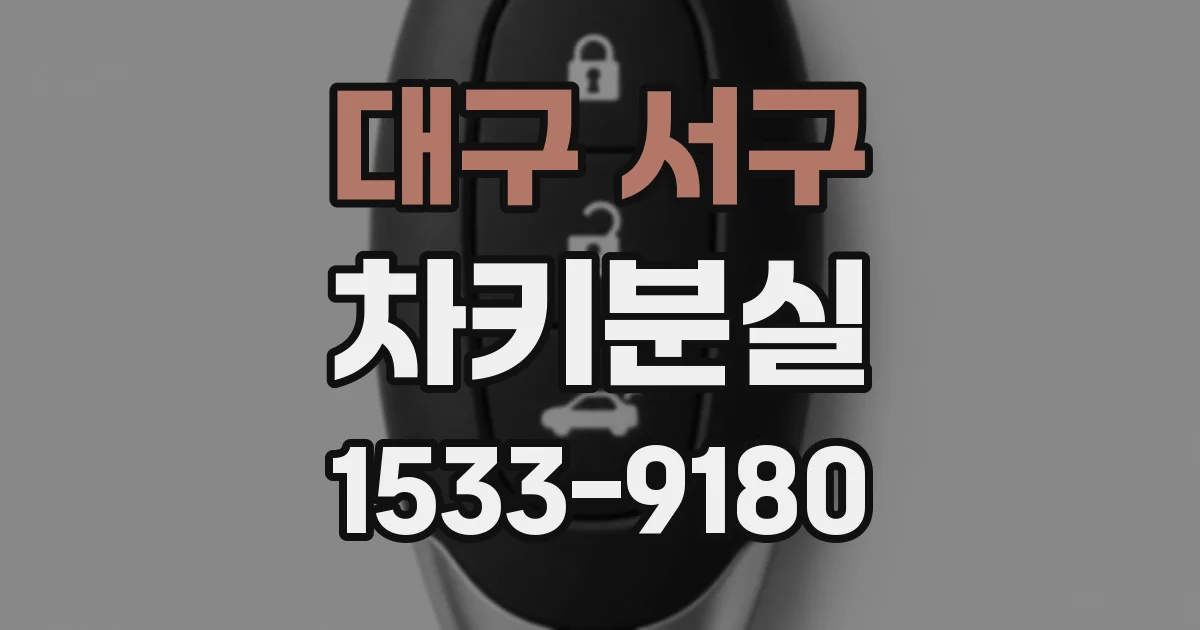 대구 서구 차키분실