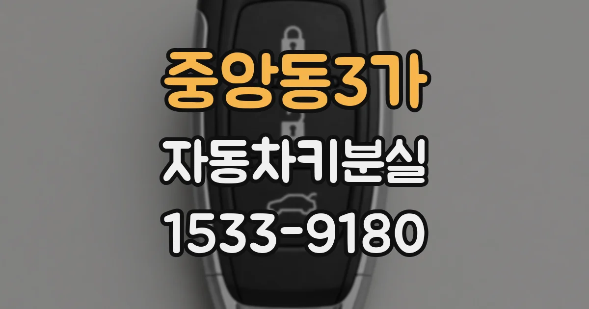 중앙동3가 자동차키분실