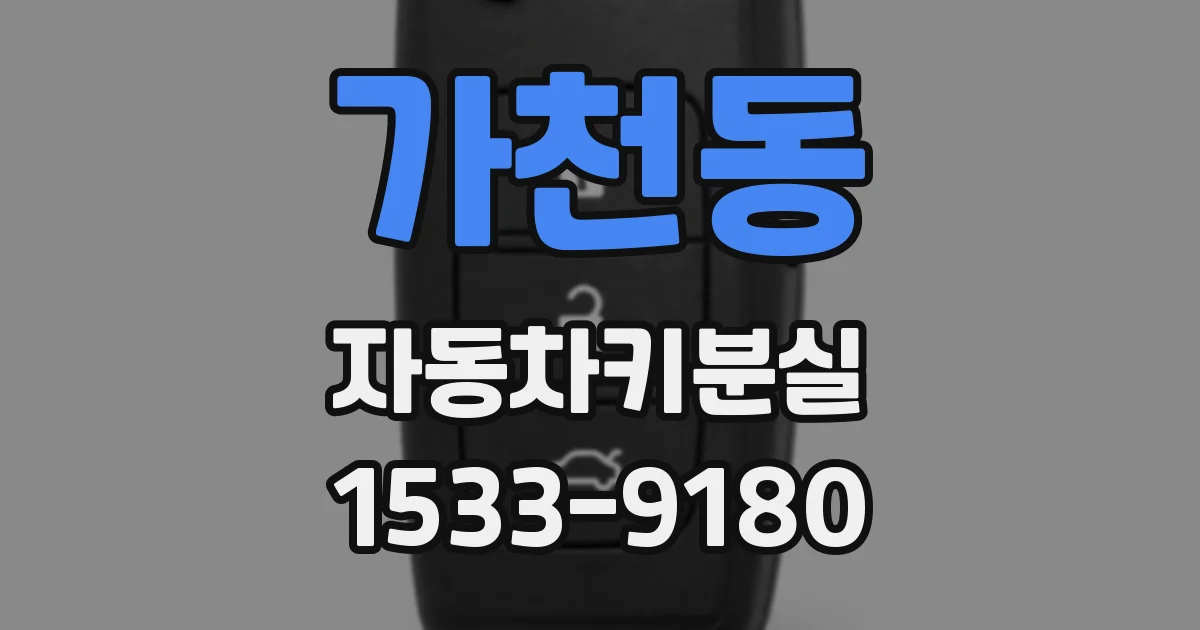 가천동 자동차키분실
