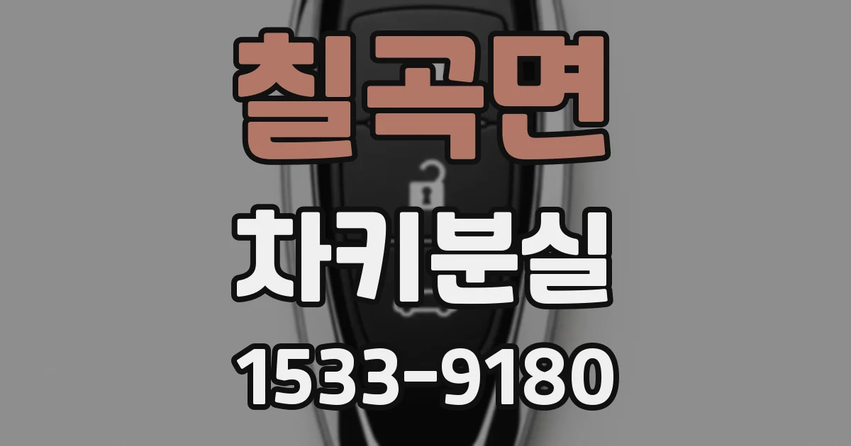 칠곡면 차키분실