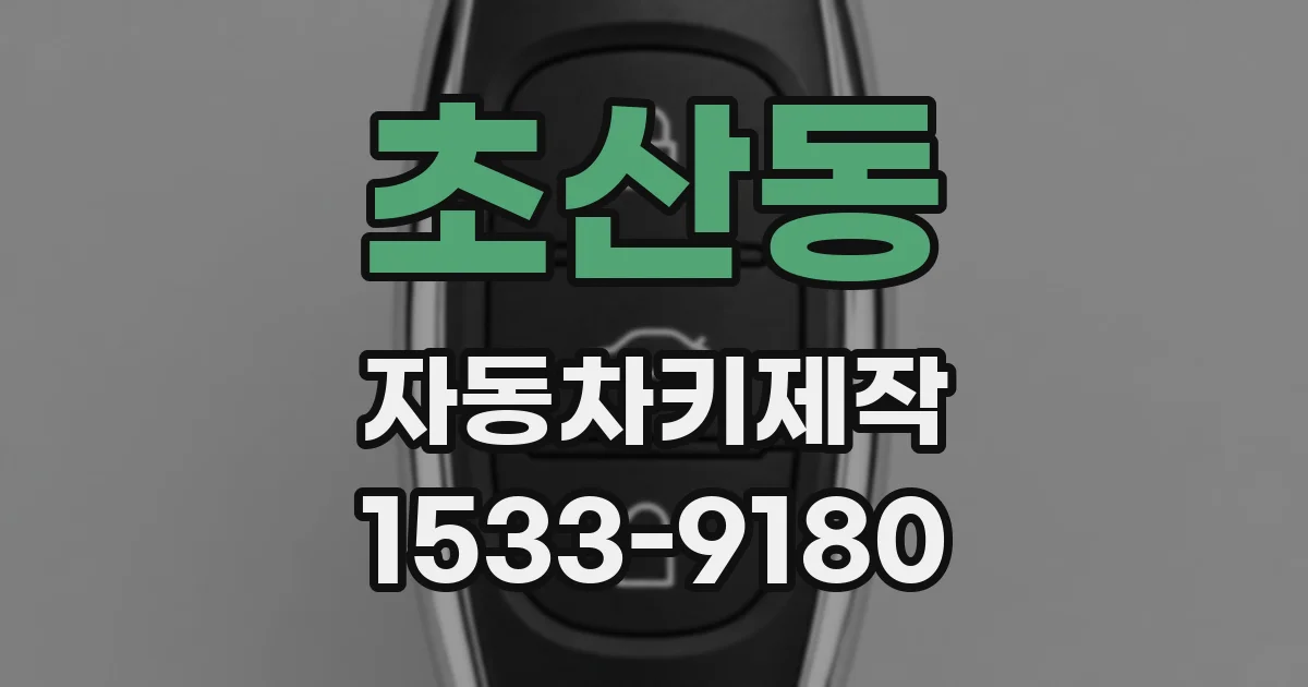 초산동 자동차키제작