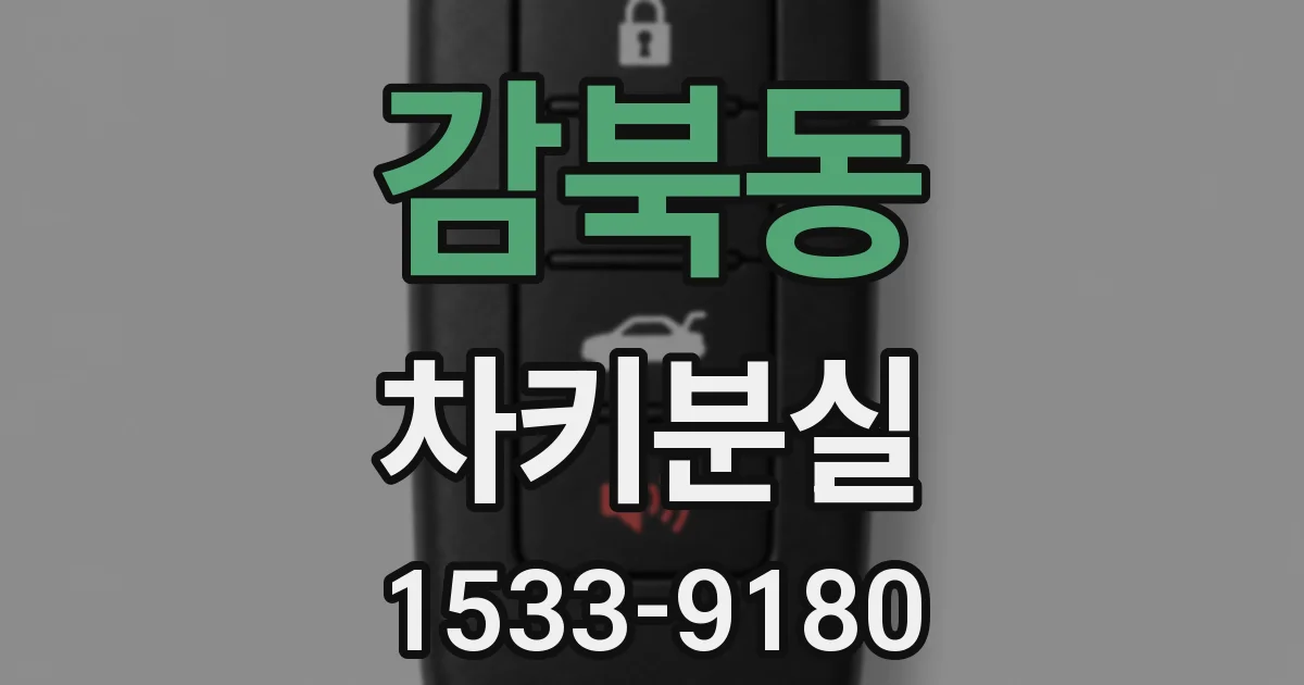 감북동 차키분실